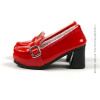 1/6 Scale High Platform Red Glossy Loafer Heels